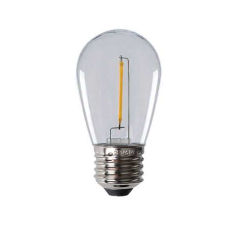 Bec LED Filament Transparent 1W, ST45, E27, Lumina Calda