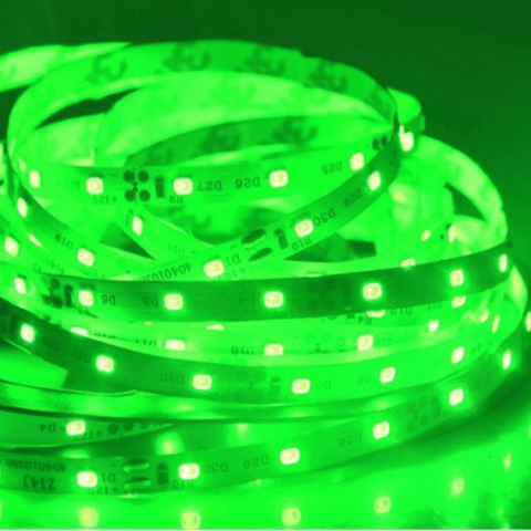 Banda LED 2835, 60 Led/m, 12V, 4.8 W/m, 5 metri, IP65, Verde