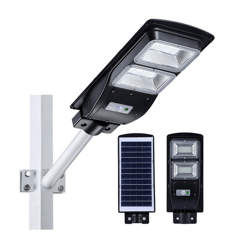 Lampa incarcare Solara LED 100W, 96 Leduri, Senzor de lumina si miscare, Telecomanda - Home Lights