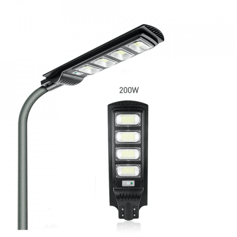 Lampa incarcare Solara LED 200W, 192 Leduri, Senzor de lumina si miscare, Telecomanda - Home Lights